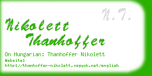 nikolett thanhoffer business card